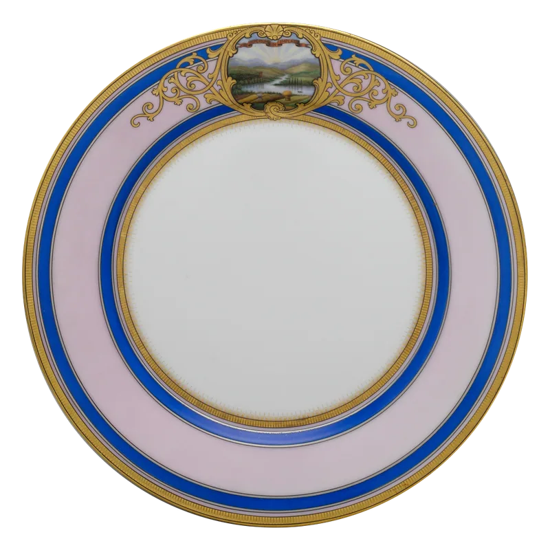 Blue porcelain plate