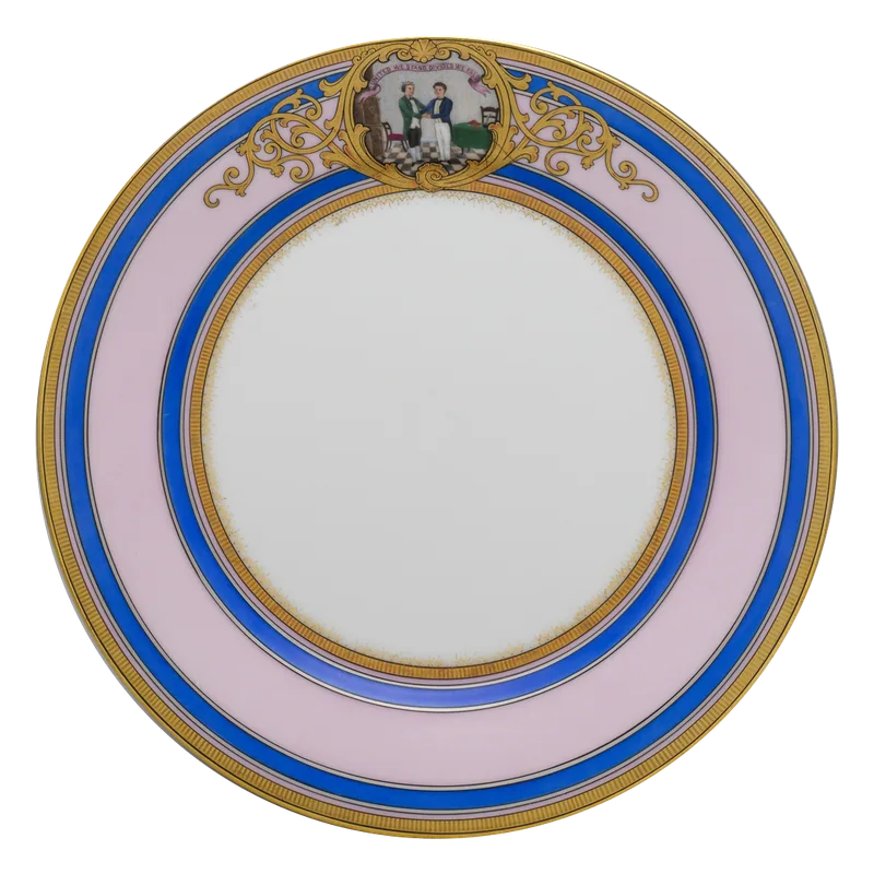 Blue porcelain plate