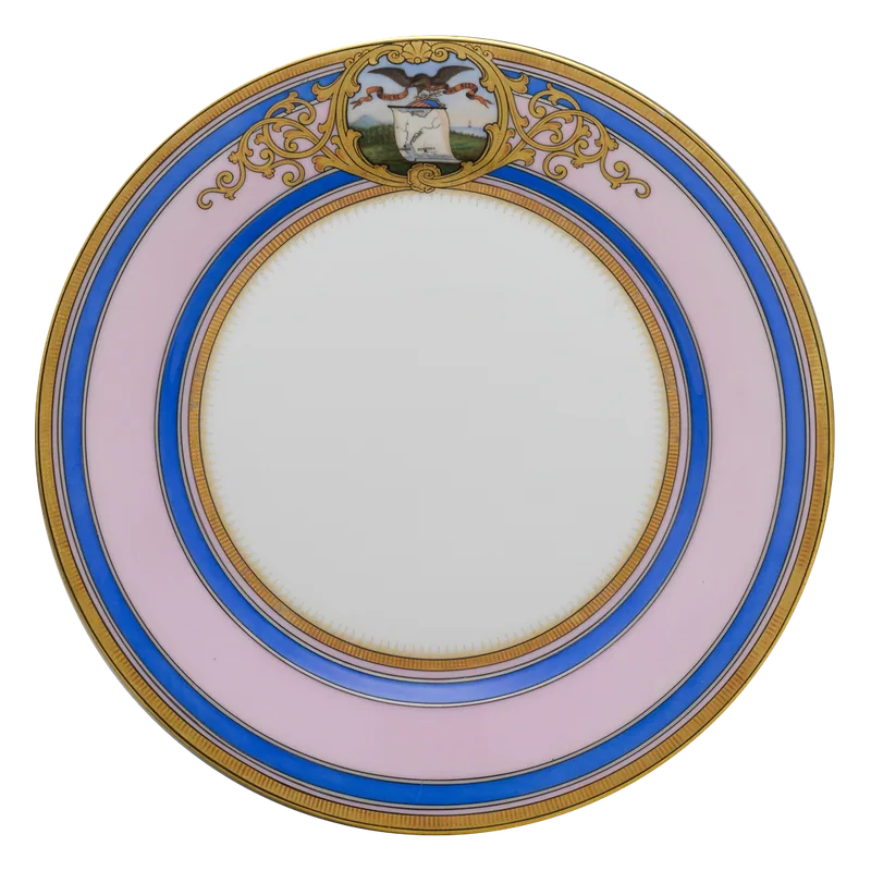Blue porcelain plate