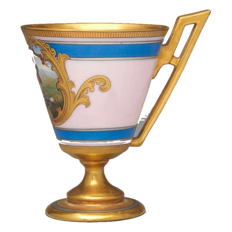 Red porcelain cup
