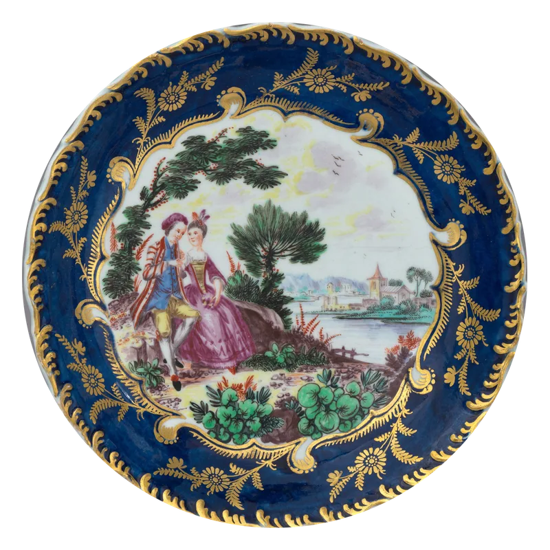 Blue porcelain plate