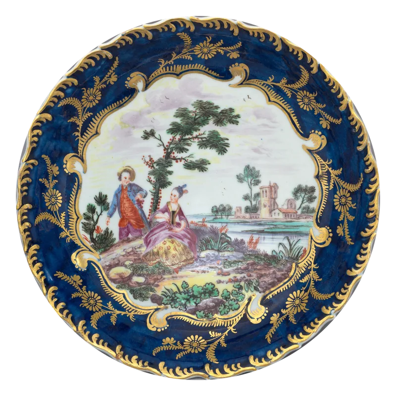 Blue porcelain plate