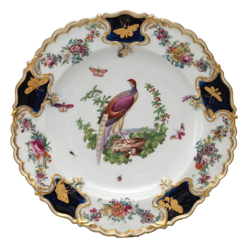 Blue porcelain plate