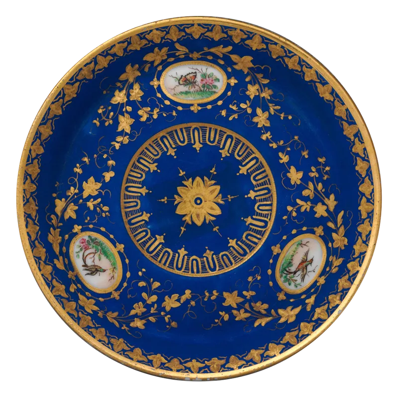 Blue porcelain plate