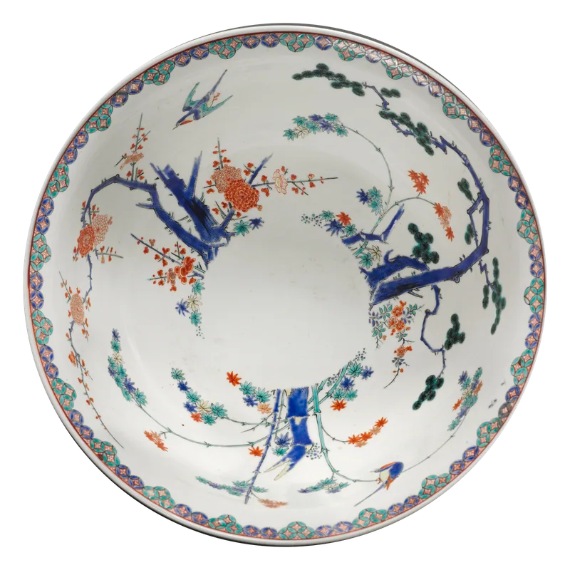 Blue porcelain plate