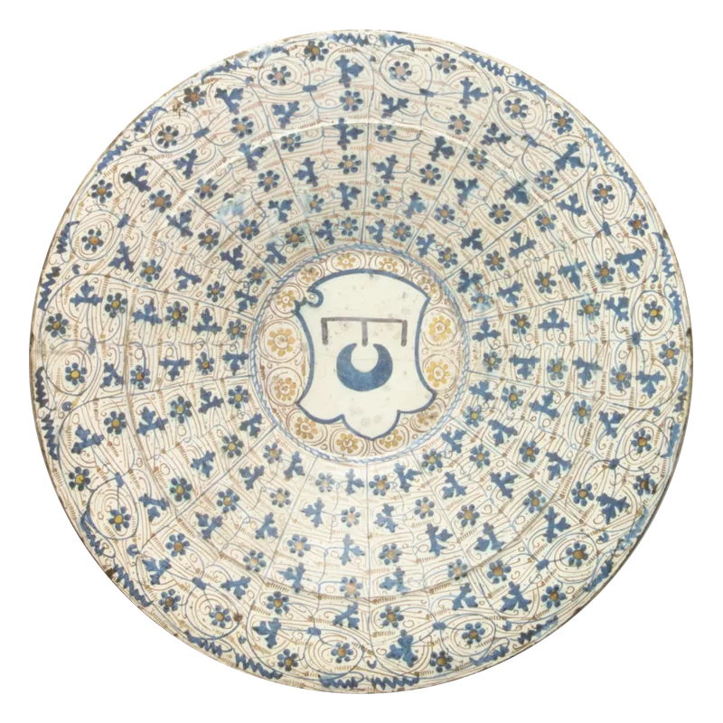 Blue earthenware dish