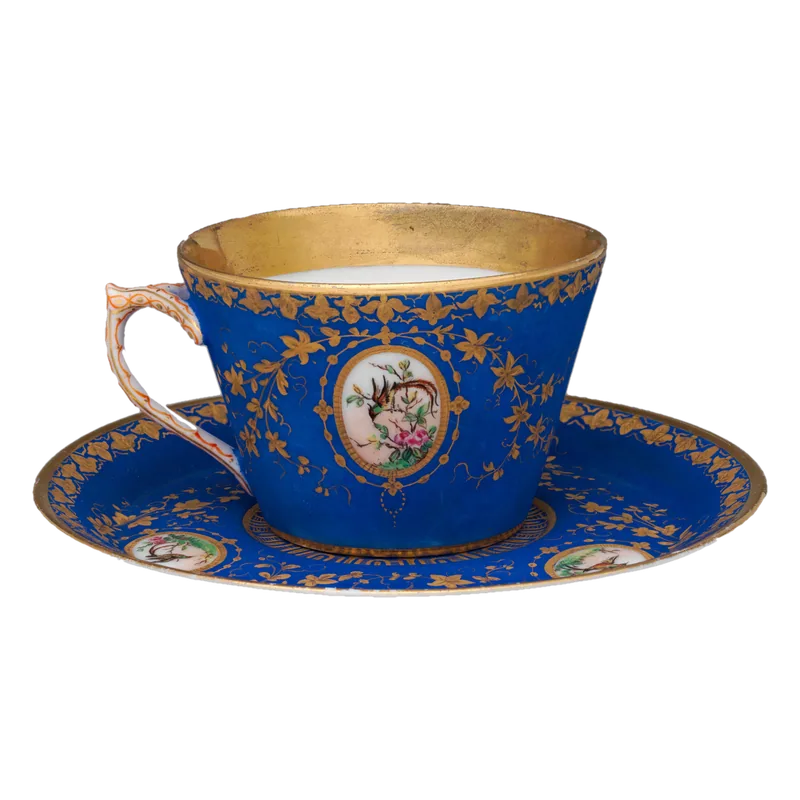 Blue porcelain cup