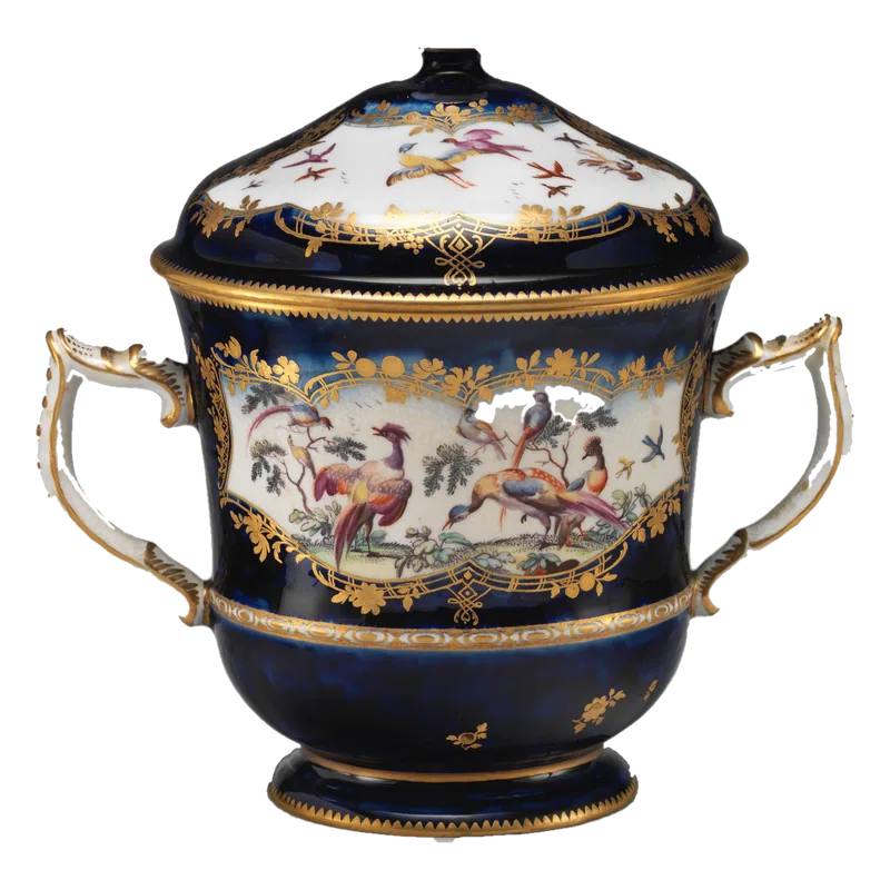 Blue porcelain pot