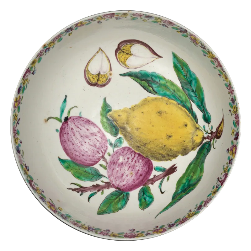 Yellow porcelain plate
