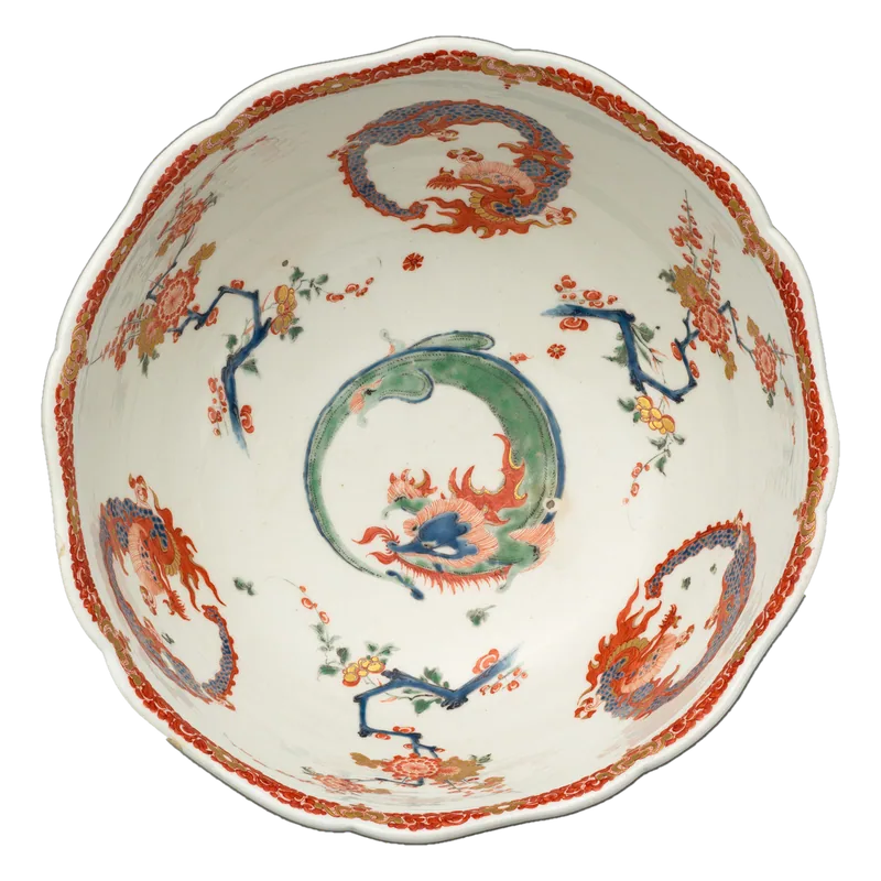 Red porcelain bowl