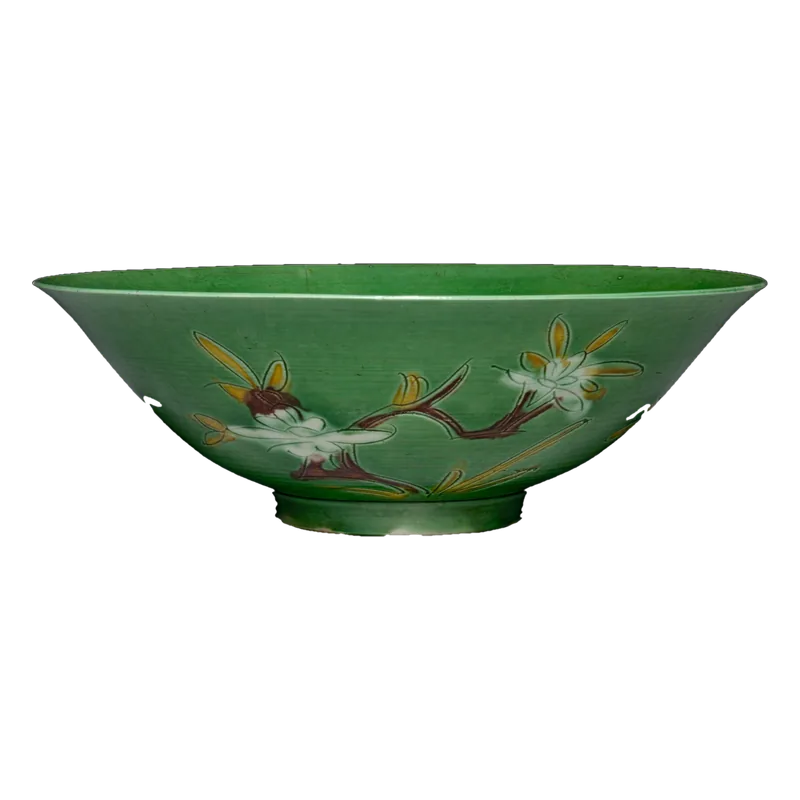 Green porcelain bowl