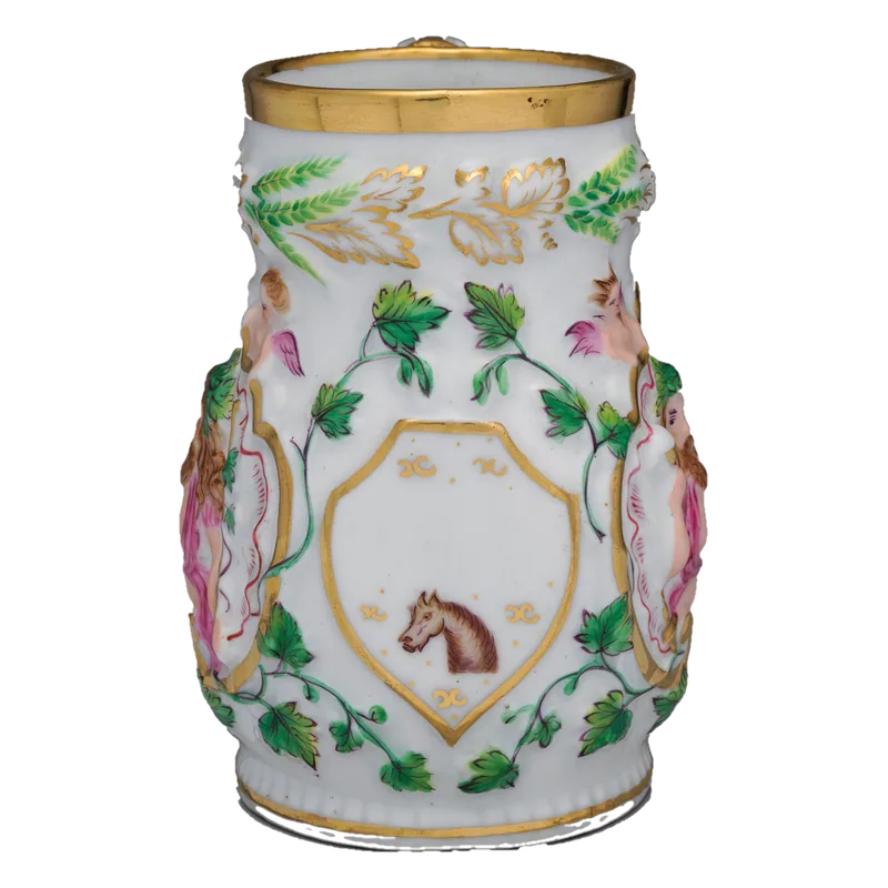 Green porcelain cup