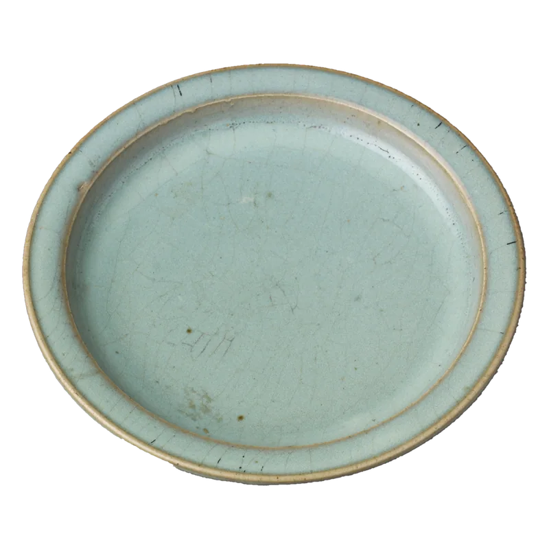 Green stoneware dish