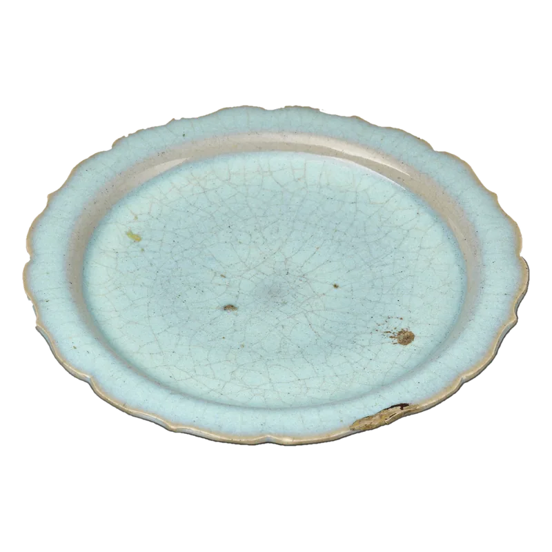 Blue stoneware dish