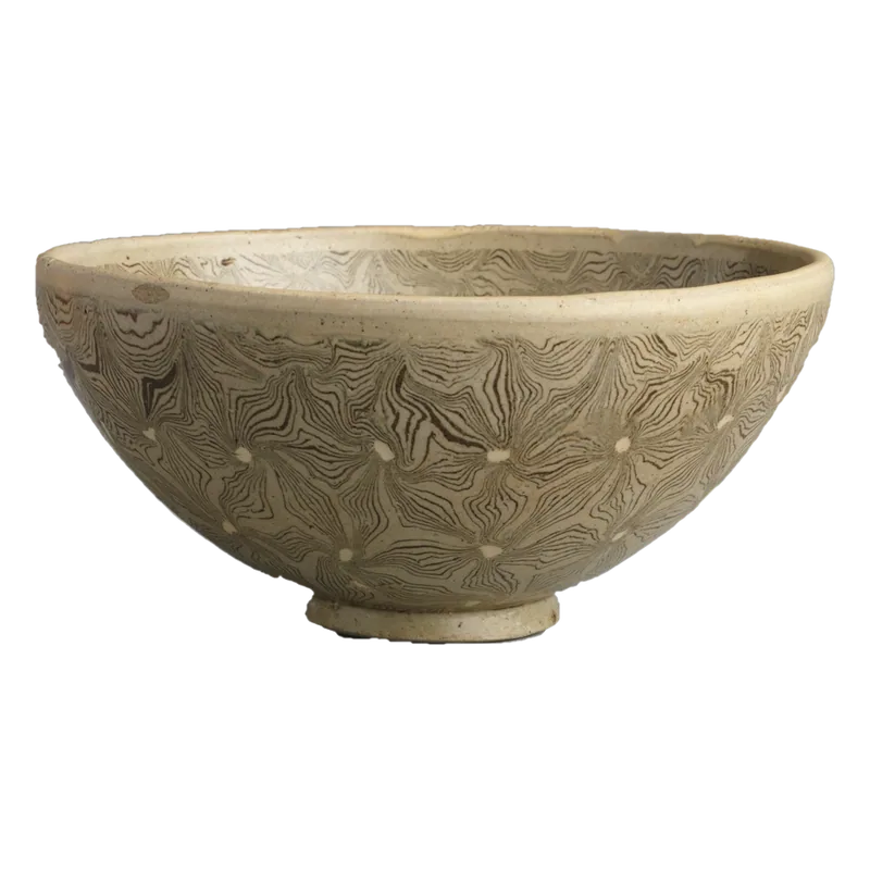 Green earthenware bowl