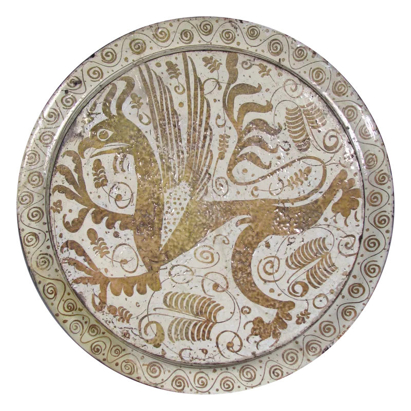 Yellow earthenware dish