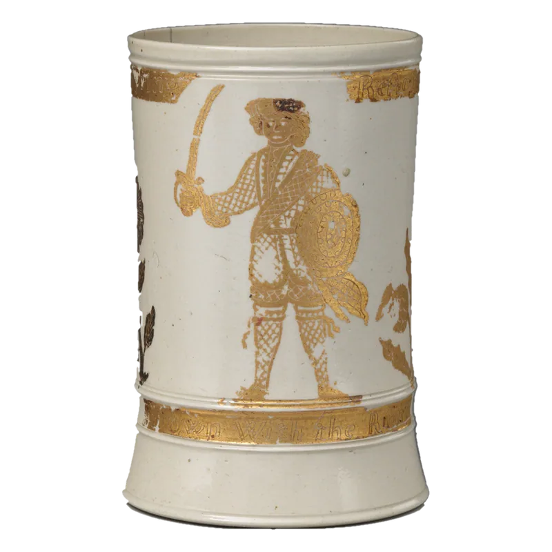 White stoneware cup