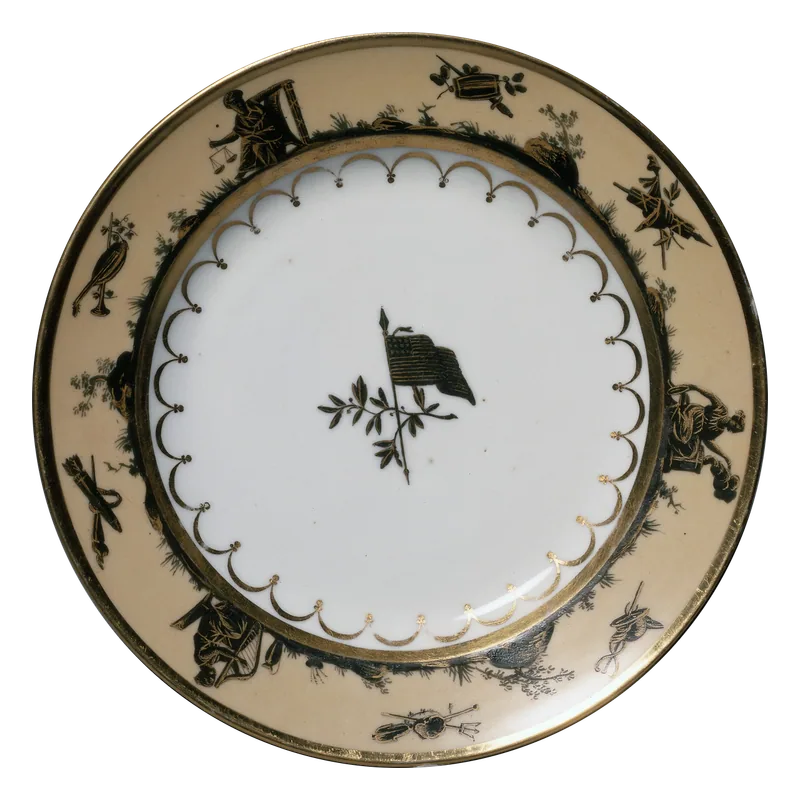 Brown porcelain plate