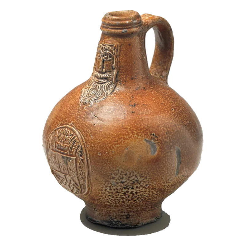 Brown stoneware pot