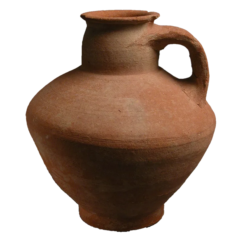 Red earthenware pot