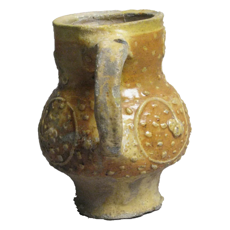 Yellow earthenware pot
