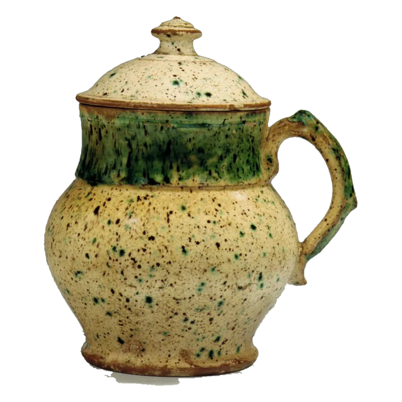 Yellow earthenware pot