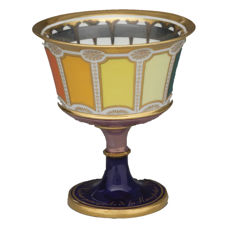 Yellow porcelain cup