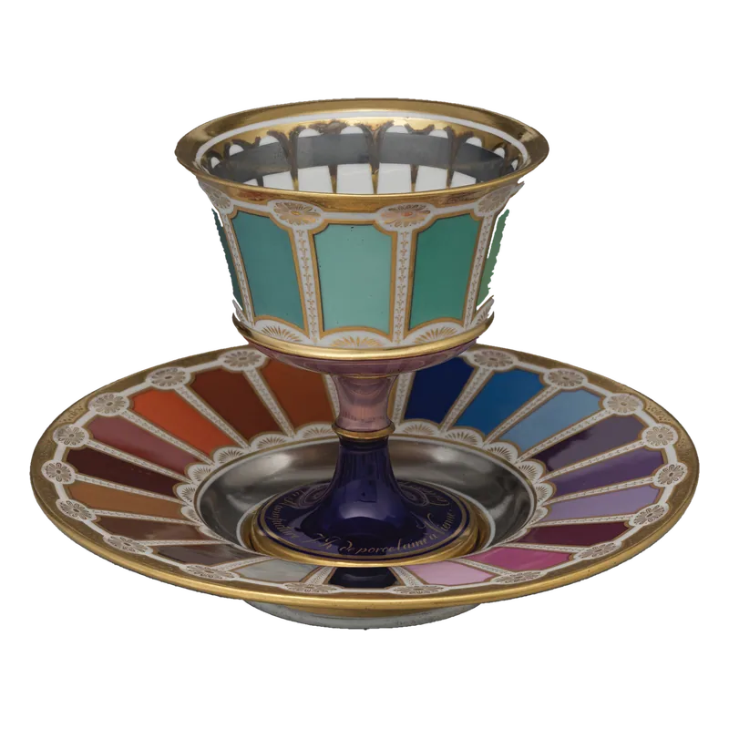 Blue porcelain cup